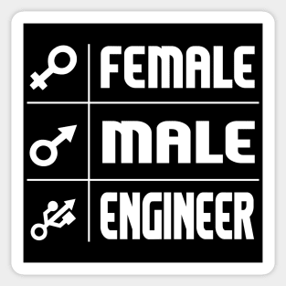 Femal Male Engineer Sticker